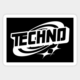 TECHNO  - Rings Y2k Tech (White) Magnet